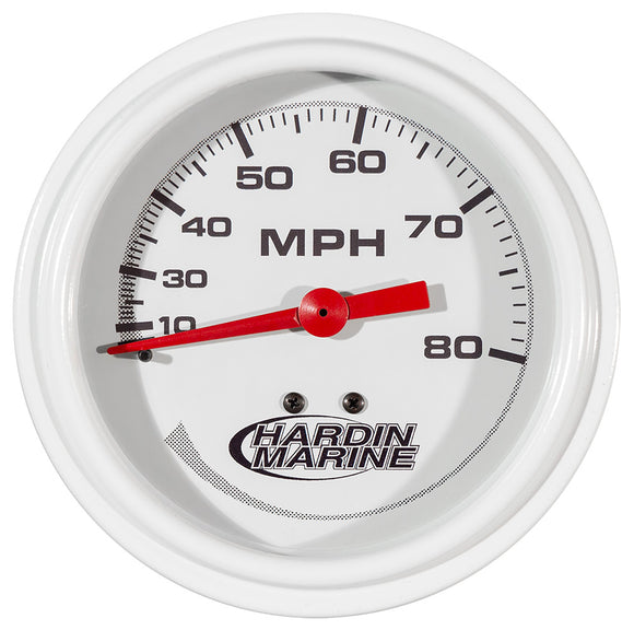 Hardin Marine 0-80 MPH Speedometer Gauge - 3-3/8