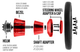 Aluminum Steering Bezel for Morse / Teleflex Rack Helms